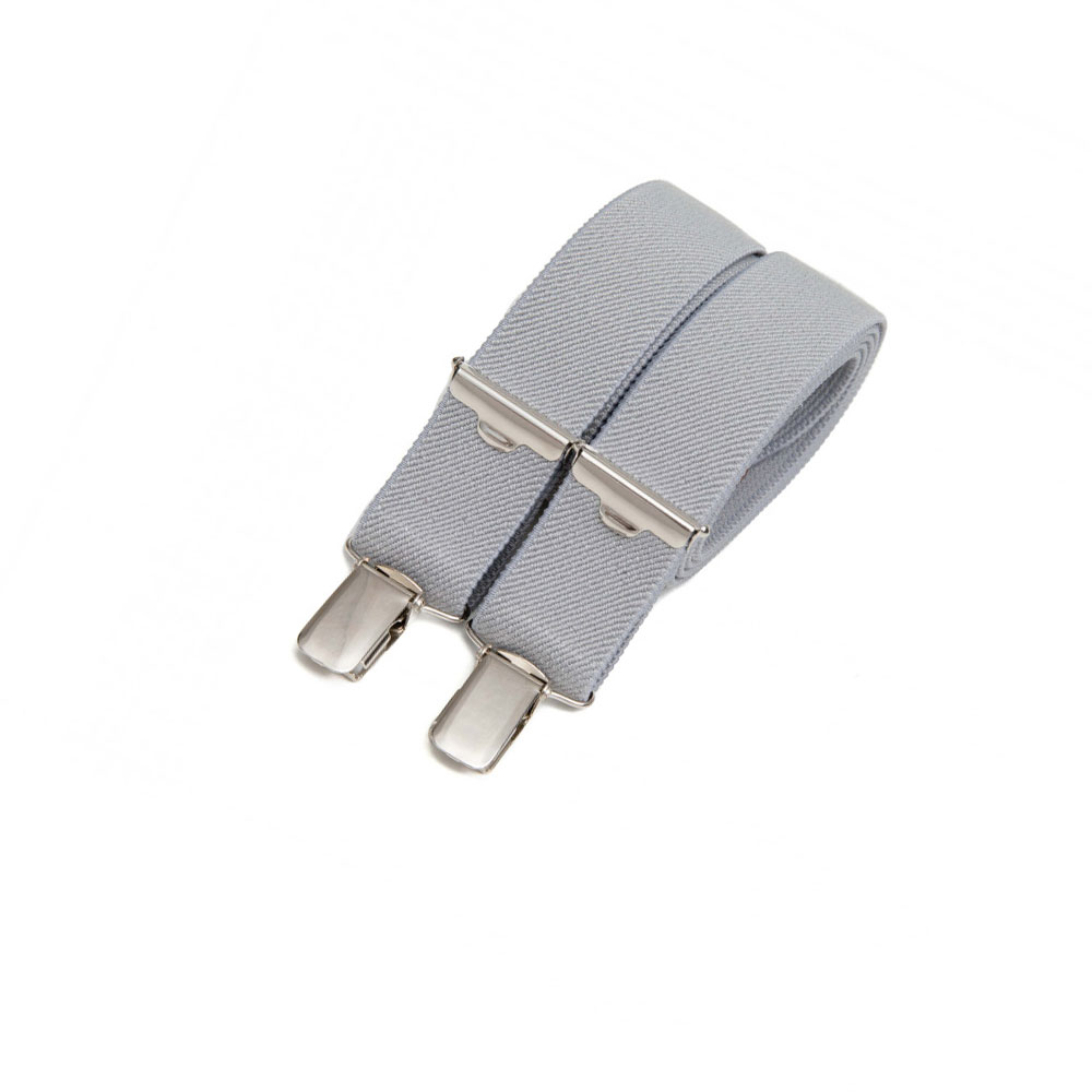 Skinny clip-on suspenders – Pearl grey