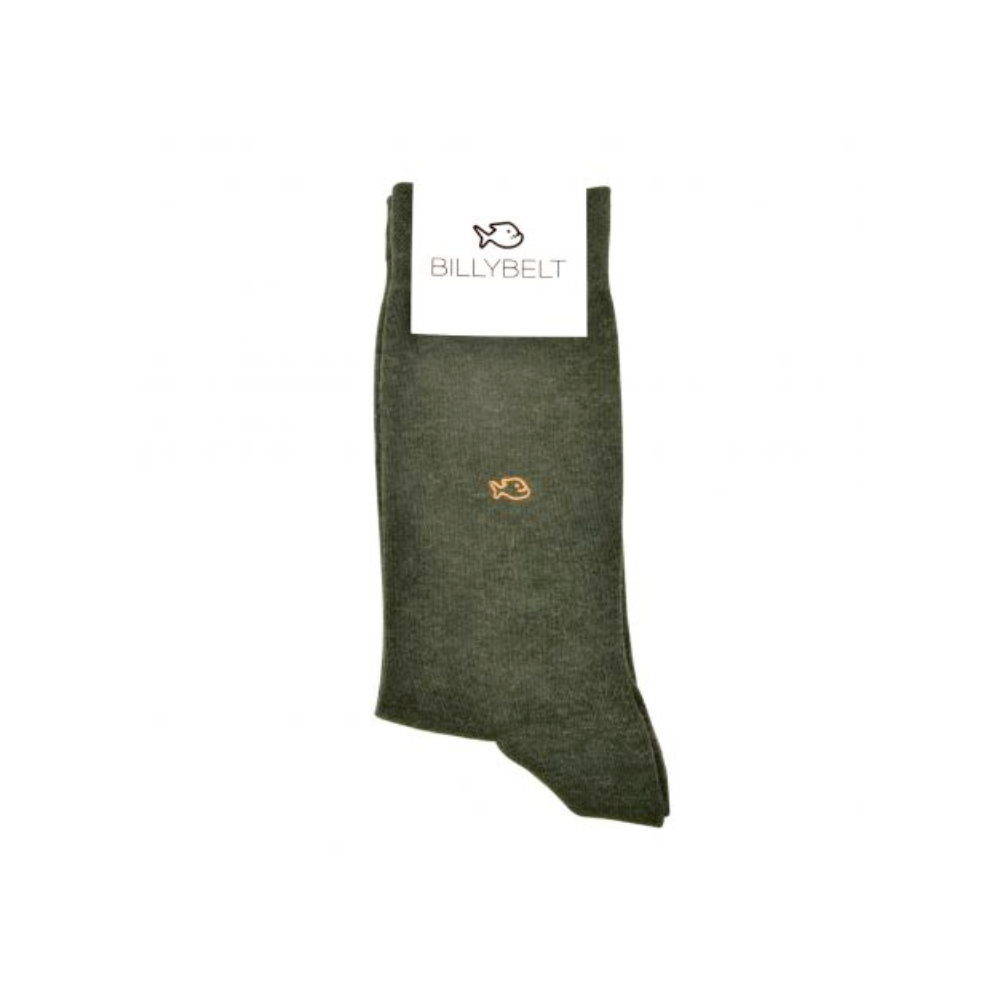 BillyBelt - Chaussettes Coton Unie - Vert Forêt