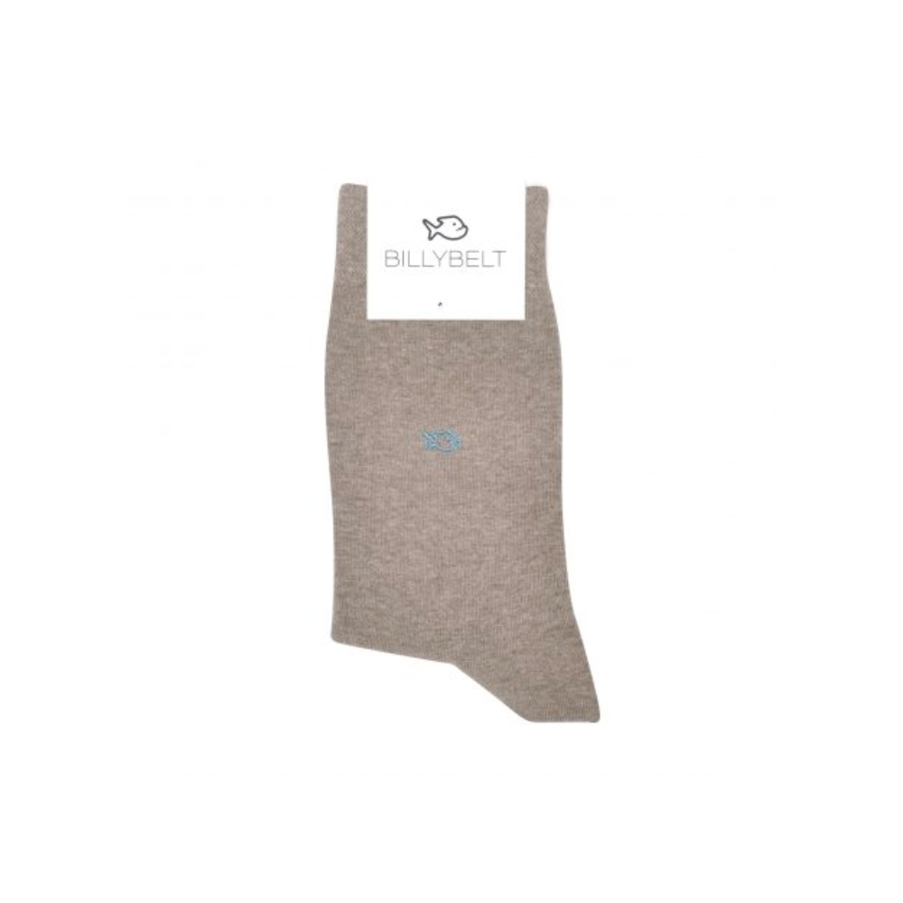 BillyBelt - Chaussettes Coton Unie - Taupe Chiné