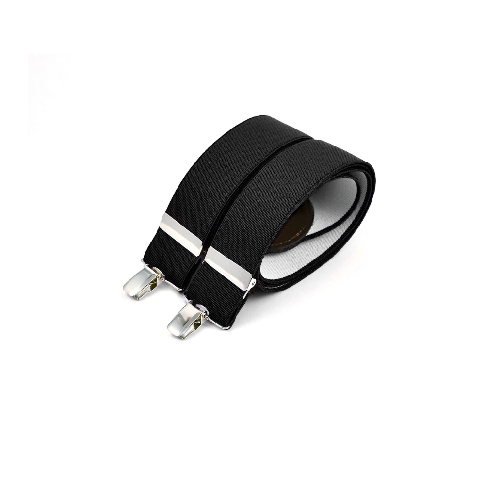 Skinny clip-on suspenders – Black