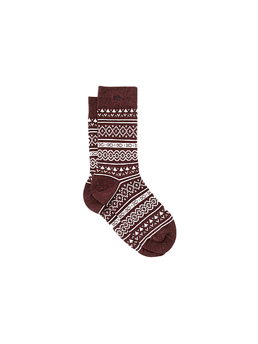BillyBelt - Jacquard combed cotton socks - Bordeaux