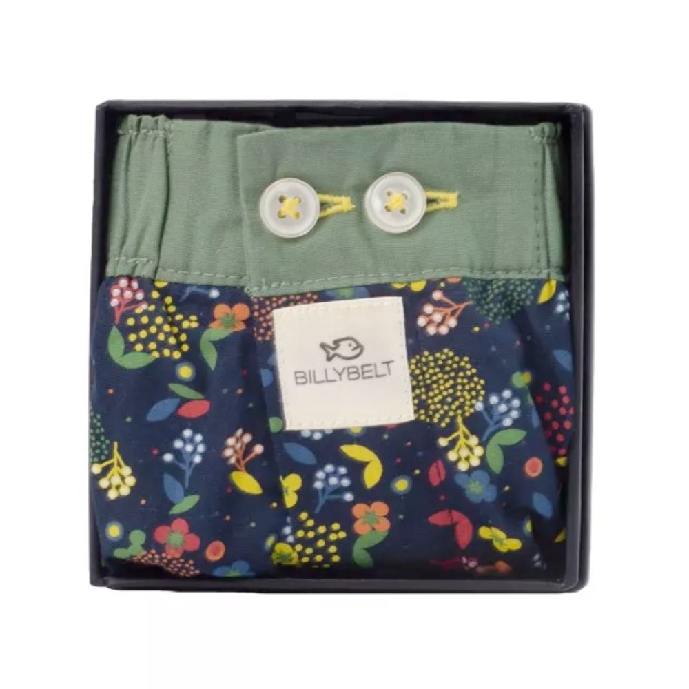 BillyBelt - Caleçon en coton bio - Flores - Taille M