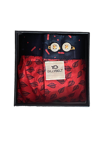 BillyBelt - Biologisch katoenen boxershorts - Red Jungle - Maat L