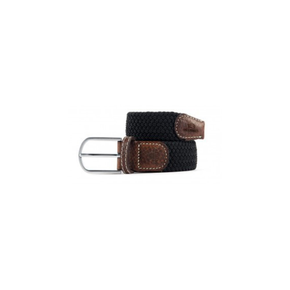 Billybelt - Elastische gevlochten riem - Liquorice black - Maat 0