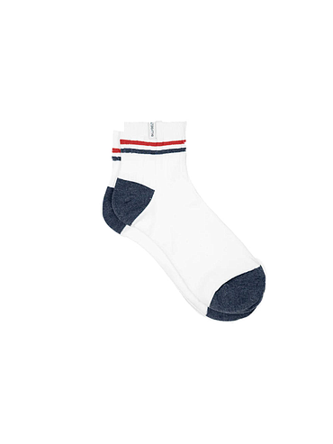 BillyBelt - Chaussettes mi-hautes - Blanc, rayé rouge et bleu