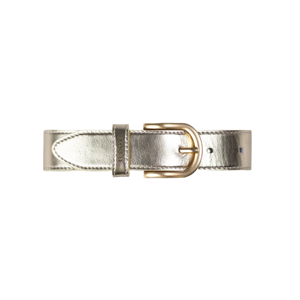 Billybelt - Vrouwen effen leren riem - Goud - Maat 95